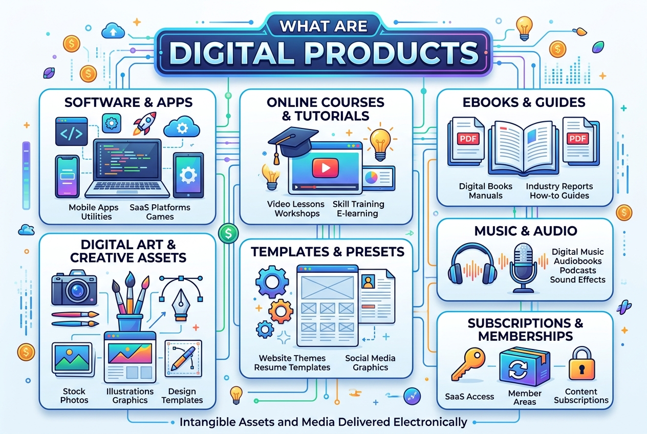 What are digital products - beginner's guide to selling digital products online